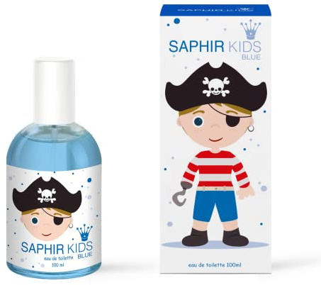 PARFUMS SAPHIR Kids Blue - Eau de Toilette para niños - 100 ml, el embalaje puede variar