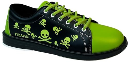 Pyramid Men's Skull Black/Green Bowling Shoes (Size 10)