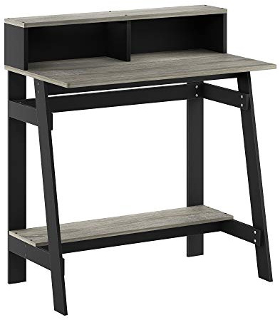 Furinno Simplistic A Frame Computer Desk, Study Desk, Writing Desk, Black/French Oak