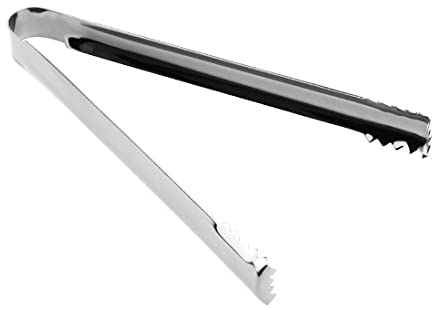 Olympia Gunmetal Ice Tongs in Black with Serrated Jaws Dishwasher Safe