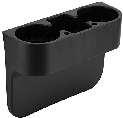 Universal Car Seat Wedge Cup Holder, Multifunctional Bottle Organizer with Double Cellphone Holder for Parents, Commuters, and Drivers