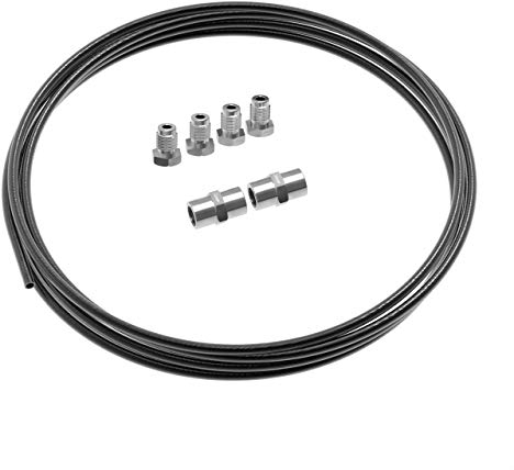 2m Bremsleitung Ø 4,75mm Stahl im SET + 4 Verschraubungen + 2 Verbinder M10 x 1 DIN 74 234 konform verkupfertes Stahl-Bremsrohr im Sortiment für Bördel F