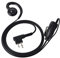 UAYESOK Auriculares inalámbricos de 2 pines en forma de C para Motorola CP040 CP200 GP300 DP1400 XT420 XT460 Hytera pd505 Midland PMR auriculares inalámbricos de 2 vías con micrófono PTT