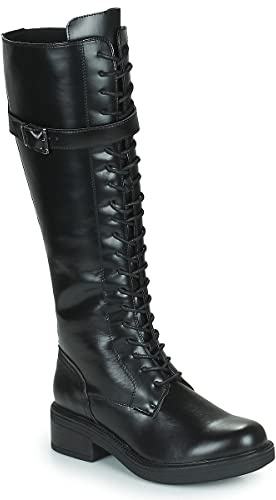 CHATTAWAK FEMME 12ROSSANOIR40 BOTTE CUIR HAUTE A LACETS NOIR 40