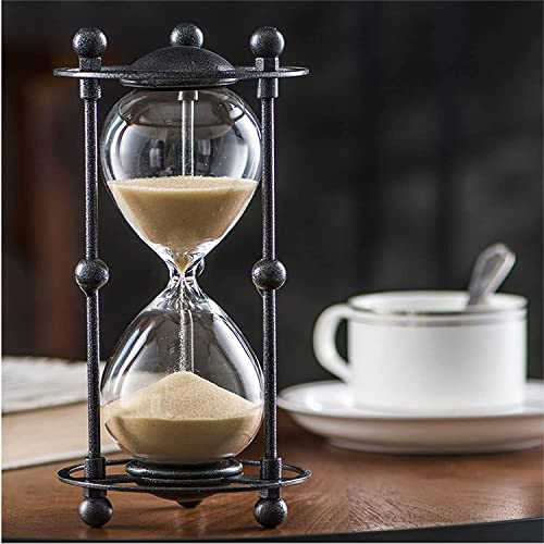 Sandglas Timglas Timer for Barn Timglas Timer Sand Klocka Sandglas Timer Barnsäkerhet Timglas Antikt Glas Sandglas Sandglas Klassrum, Kök, Spel, Hemmakontor Dekoration 15 minuter (Svart Sand 15 (Colo