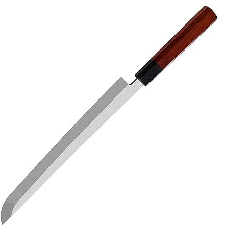 9/10/11/12 tum Sashimi Kniv Pulverlegering Stål Skiva Skinka Filéa Fisk Köksknivar Trä & Horn Handtag