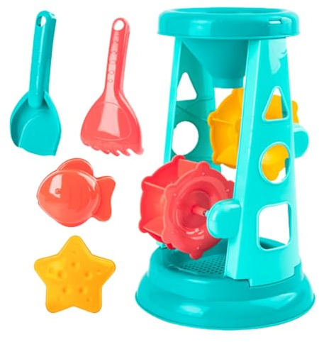 GENERIC - Giochi di Sabbia, Giocattoli da Spiaggia per Bambini, Set Completo con Pala, Clessidra a Mulino a Vento e Stampi, Portatile per Attività all'Aperto