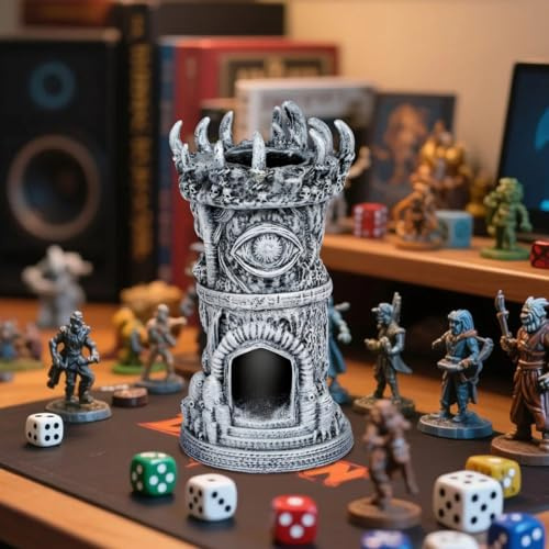 Resin Dice Tower, DND Cyclops Dice Throne with Gift Box, DND Accessories | Cyclops Dice Tower, DND Rolling Tower, 3D Dice Throne, Fantasy Board Game Gifts for Gamer, Men's Gifts, Dice Not Included