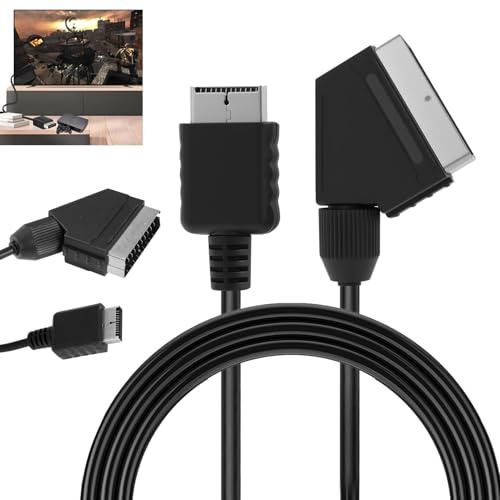 GodtKowty High-Definition SCART to HDMI Converter Cable for PS, PS2, PS3 Consoles – 1.8m Length, Nickel-Plated Connectors, Supports 720P/1080P Resolution – for Gaming and Multimedia Streaming