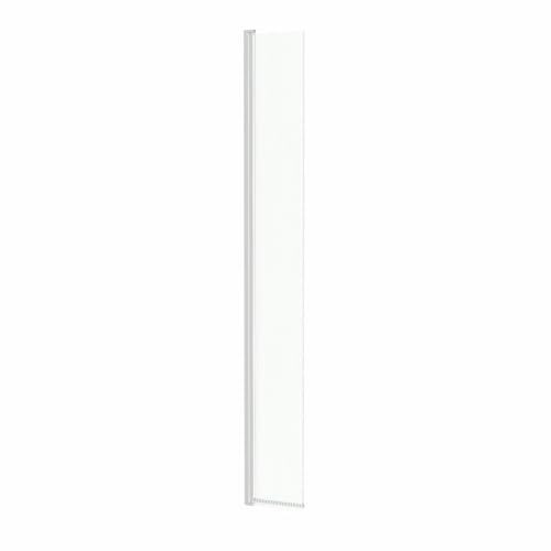 Baystone® 300mm Hinged Return Panel for Wet Room Shower Enclosure Bathroom Cubicle Enclosures, 8mm Fluted Toughened Safety Glass, Frameless, Chrome