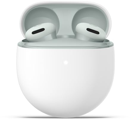 Google Pixel Buds 2a – trådlösa öronsnäckor med aktiv brusreducering – lätt, bekväm passform – vattentålig – Bluetooth-kompatibel – dimma
