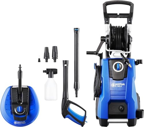 Idropulitrice Nilfisk E 145 Bar - Idropulitrice ad Alte Prestazioni + Pulitore Potente per Terrazze di Grandi Dimensioni (2100 W)