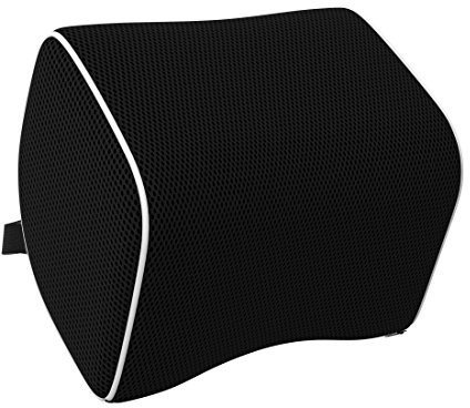 bonmedico Cojin Lumbar Ortopedico - Almohada Ergonomica de Espuma Viscoelastica para Silla de Oficina, Coche y Sofá - Soporte Espalda y Cuello