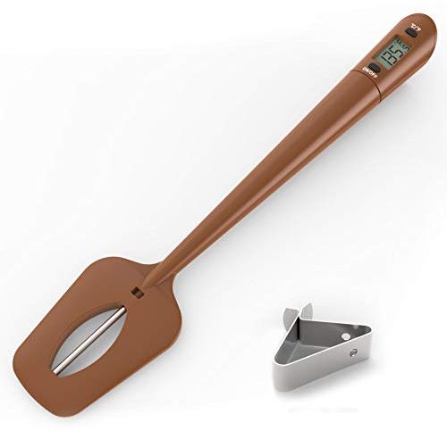Efeng Candy Thermometer Spatula,Digital Cooking Thermometer with Pot Clip – Silicon Spatula with Meat Thermometer, Instant Read Temperature Reading for Candy,Chocolate,Grill Meat Cooking