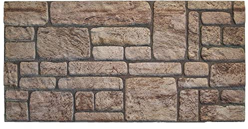 IZODEKOR Paneles imitacion ladrillo-Revestimiento de paredes, paneles de poliestireno para salón, cocina, dormitorio y Teras, paneles decorativos 3d para uso interiores y exterior| Huellas antiguas