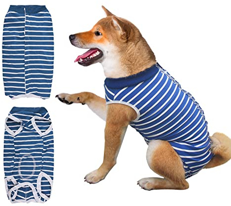 Traje de Recuperación para Perros,Traje de Recuperación Quirúrgica para Perros Gatos Después de la Cirugía,Alternativa al Collar Electrónico de Conos,Post Operatorio Protector de Heridas Abdominales