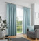 Fusion - Galaxy - Pair of Dim-out Pencil Pleat Curtains - 66 Width x 54 Drop (168 x 137cm) in Duck Egg