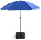 Out There! 240cm (7ft 8in) Parasol with Base Garden Beach Parasol Umbrella | Outdoor Sun Shade with Adjustable Height and Base