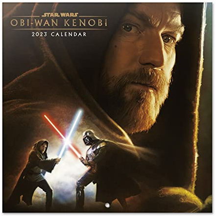 Grupo Erik Calendario Star Wars Obi Wan Kenobi 2023 da Muro + Poster Regalo incluso - 12 mesi, 30x30 cm, FSC - calendario 2023 da parete, calendario casa 2023, star wars gadget, obi wan kenobi