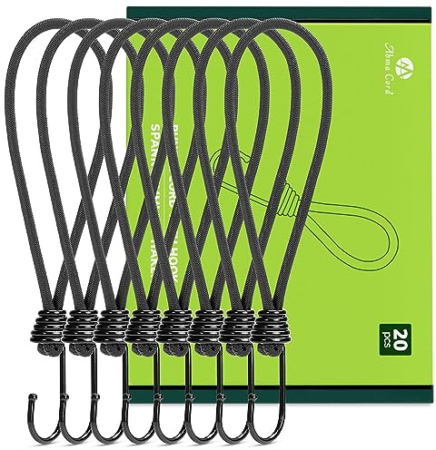 Abma Cord Presenningsklämmor med Krokar 23cm 20Pcs Spänngummi Expanderkrok | Korta, Presenningar, Banderoller, Tält, Camping