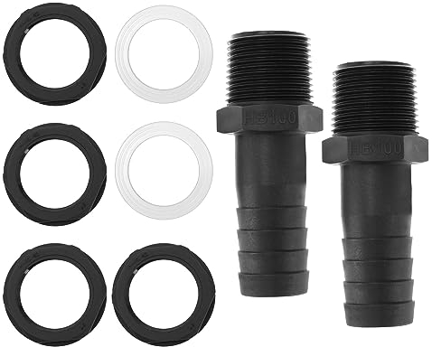 ECSiNG 2 Stück 25mm Fassschlauchtüllen Regentonnenanschluss mit Dichtungen Und Sicherungsmuttern Wassertankanschluss für Regentonnen Wassertanks Zisternen Fässer