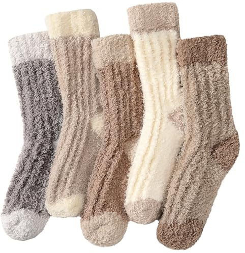Tavaleu Fuzzy Socks for Women, Fluffy Socks Women, Winter Cozy Sock, Warm Slipper Home Sleeping Sock for Womens