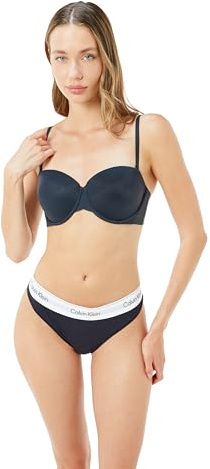 Calvin Klein Donna Reggiseno Senza Spalline Lightly Lined Elasticizzato, Nero (Black), 2C