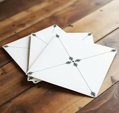 Selbstklebende Vintage Fliesenaufkleber – Vinylfolie im Retro-Look für Küche & Bad (10x10cm)