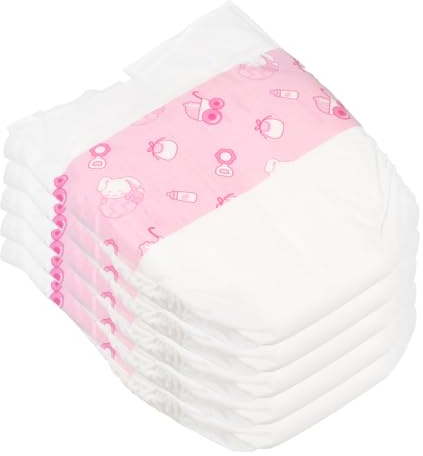 Milisten 5pcs Doll Diapers Soft Reusable Nappies for Dolls for Pretend Play and Enhanced Play Experience