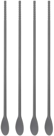 Pinafresa 4 Stück Silikon-Kaffeerührlöffel, 27,9 cm, Doppelseitig, Lange Kochstäbchen, Mehrzweck-Rührlöffel und Rührstäbchen