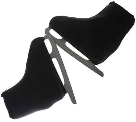 Genérico Cubiertas para Patines de Hockey,Cubiertas para Patines sobre Hielo,Fundas para Botas de elásticas Transpirables con Cremallera - Accesorios de Patinaje sobre Hielo, Fundas Negras para