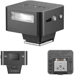 ZENIKO ZT08 TTL Mini Camera Flash Light for Sony, Speedlite Built-in Lithium Battery for Cameras (Black for Sony)