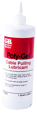 Gardner Bender 79-201 Poly-Gel Cable-Pulling Lubricant, 28° - 200°F, Dries Clear, Conduit & Fiber-Optic Cable Insulation, Squeeze Bottle, Blue