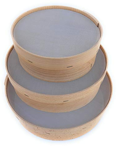 Setaccio per Farina in Legno di faggio Maglia fine 0,40mm (Diametro cm 40)
