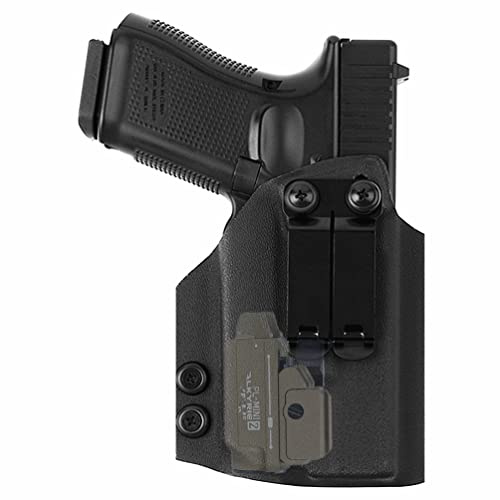 kydex IWB Holster for Glock 19 25 32 23 45 Mos Gen 3 4 5 with Olight PL-Mini 2 Valkyrie 600 Lumens Tactical Flashlight Optics RMR Cut Concealed Carry