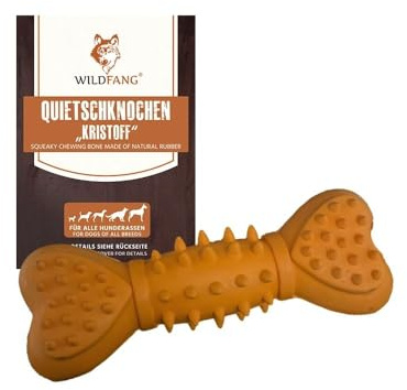 Wildfang® Giocattolo per Cani in Gomma Naturale - Osso da Masticare Kristoff - Robusto, Non Tossico, Senza BPA - Ecologico