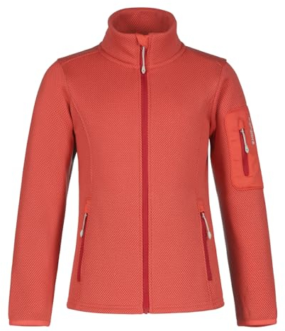 Icepeak Mädchen Jacke Fleecejacke Stoffjacke Midlayerjacke Kemnath Jr, Farbe:Rot, Größe:122-128, Artikel:-633 Mandarine