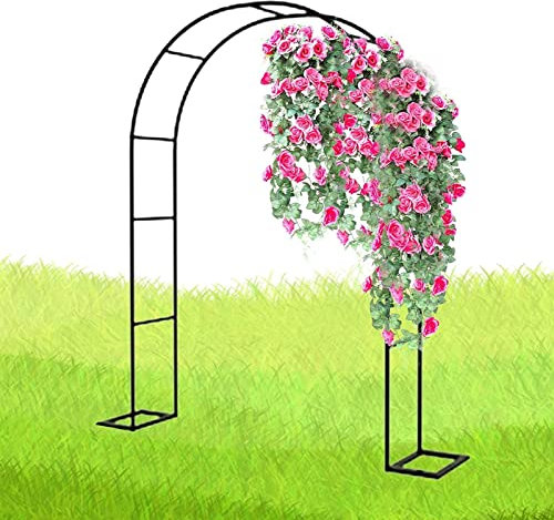 Arche Jardin pour Rosiers Plantes Grimpantes, Metal Arceau à Rosiers, Arche de Rosiers Vigne Mariage, Pergola Tonnelle de Jardin, Intérieur Extérieur Décoration de Fête,350x220x40CM