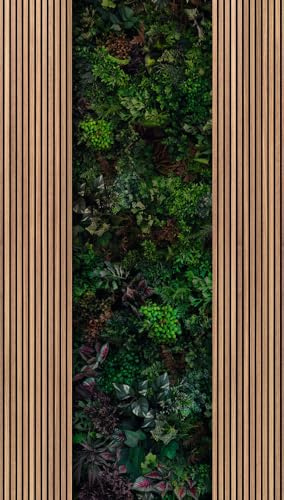 Livingwalls Fototapet väggpanel utseende i brunt, grönt, svart – högkvalitativ fibertapet 398521 med motiv på 3,71 m x 2,80 m – tillverkad i Tyskland