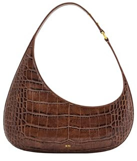 JW PEI Damen Harlee Schultertasche - Braun Krokodil