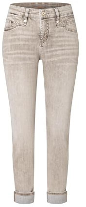 Mac - Damen 5-Pocket Jeans, Rich Slim (5703-90-0389L), Größe:W44, Länge:L28, Farbe:beige Colored wash (D092)