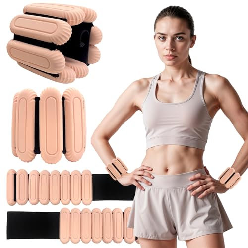 Wrist Weights Gewichtsmanschette Fussgewichte, Schwimmen mit Handgelenkgewichten Ein Paar Gewichte von Einem Pfund Klettverschluss Verstellbare Größe Frauenschwimmen Steigert Trainingsintensität