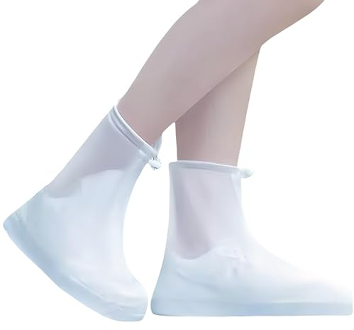 Thickened and wear-resistant Waterproof , Silicone Non-Slip Overshoes, Recyclable Shoe Booties Covers for Rain, Boot Covers for Outdoor, Shoes Cover for Men and Women Children XL(7 UK M-8 UK M)
