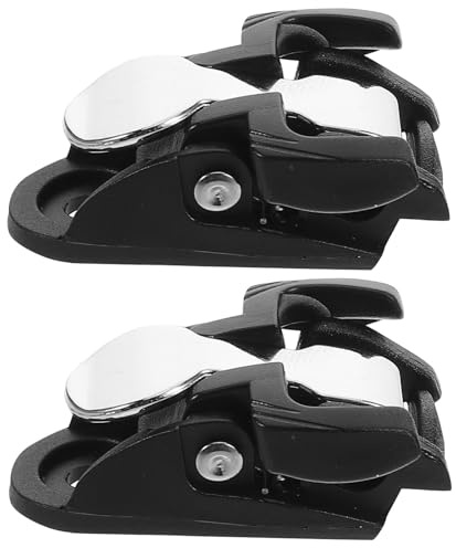 DOITOOL 2 Piezas Hebilla para Patines en Línea Negra de Plástico y Acero Inoxidable, Accesorio Práctico para Fijación Segura y Ajuste Fácil en Patines Deportivos