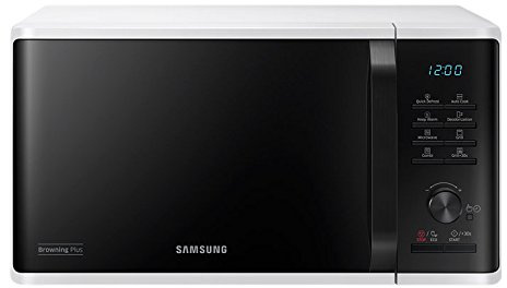 Samsung MG23K3515AW micro-onde - Micro-ondes (Micro-ondes grill, 23 L, 1250 W, boutons, Rotatif, Blanc, Noir, 1100 W)