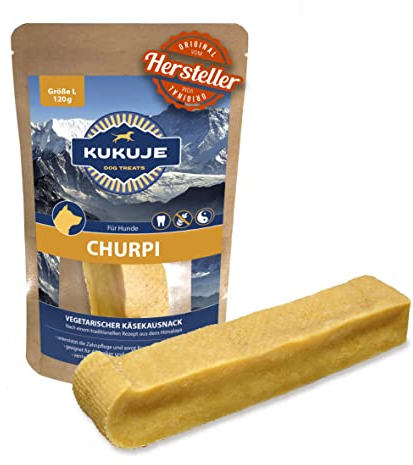 Kukuje Churpi 120 g- Das Stück Himalaya für deinen Hund - Kauknochen aus Hartkäse Käseknochen Kauspielzeug Kaustange Hundekäse