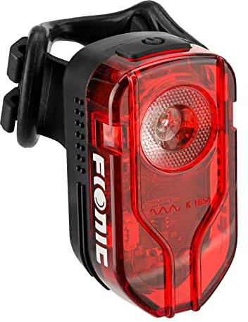 FIONIC® Flash R USB, Fahrrad Rücklicht, Fahrradlicht hinten, Fahrradbeleuchtung IPX5 wasserdicht, StVZO zugelassen Schwarz