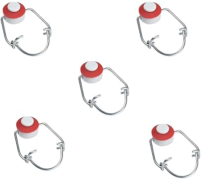 ZENZERO® - Tappi Meccanici per Chiusura ERMETICA per Bottiglie in Vetro - Dimensione Max Collo Bottiglia 4cm - Dimensioni Tappo (Senza Collare) 2,5x2,5x2cm - 1 Conf. da Pezzi: (5)