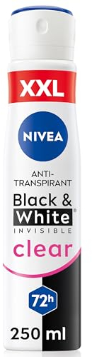 NIVEA Black & White Invisible Clear Deo Spray XXL, Anti-Transpirant mit Anti-Flecken-Formel, Deodorant mit 72h Schutz und NIVEA Pflegekomplex (250 ml)