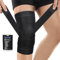 Lexniush Kniebandage für Damen Männer, Kompression Kniestütze mit Riemen für Knieschmerzen, Meniskusriss, Arthritis, ACL, Einstellbares Bandage Knie für Fussball, Laufen, Sport, Yoga(Schwarz, L)